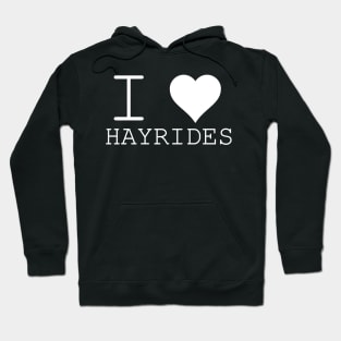 i love hayrides heart Hoodie